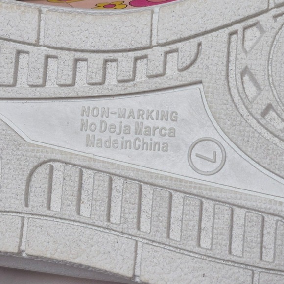 Barbie pink white lace up floral sneakers womens size 7 - Picture 5 of 16